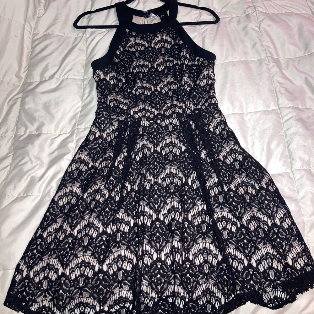 Black dress with lace